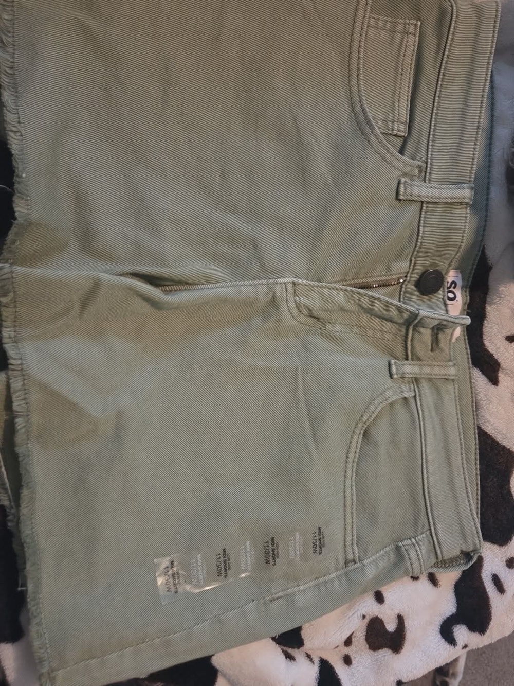 SO Olive Green Jean Shorts